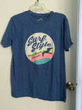 Vintage Cocoa Beach Fl “Surf Style” Graphic Blue Medium Unisex