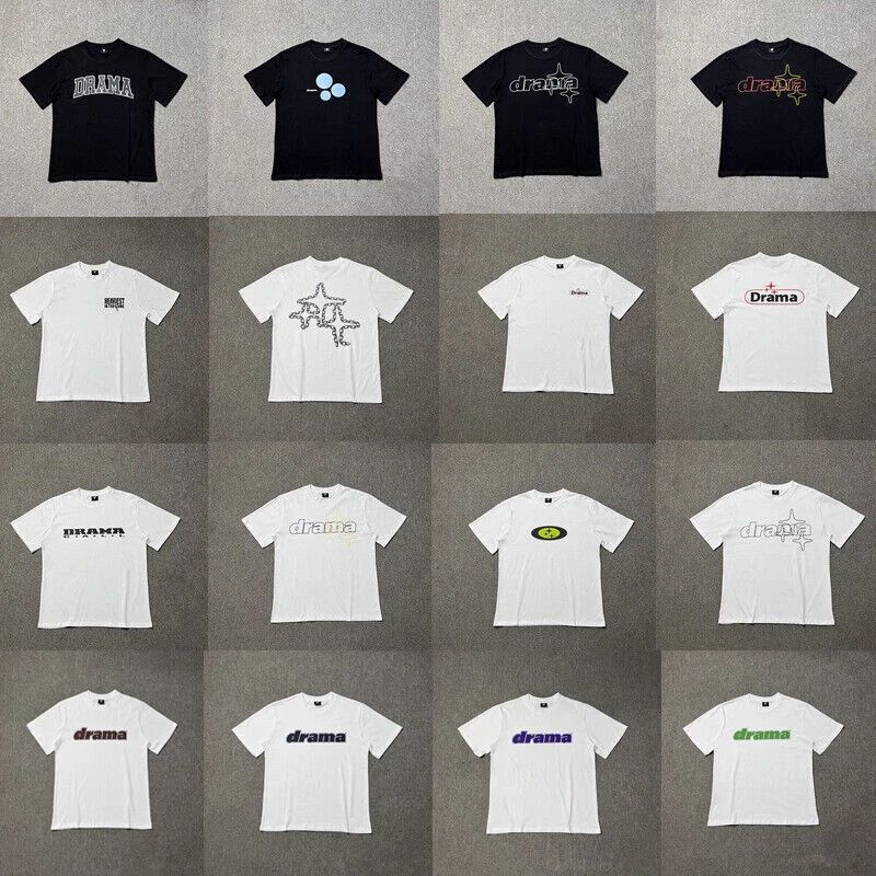 Drama Call Unisex Street Hip-Hop Loose Casual Round Neck Short Sleeved Unisex