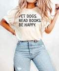 Dogs Reading Books Book Lover Animal Design Comfort Tee Unisex