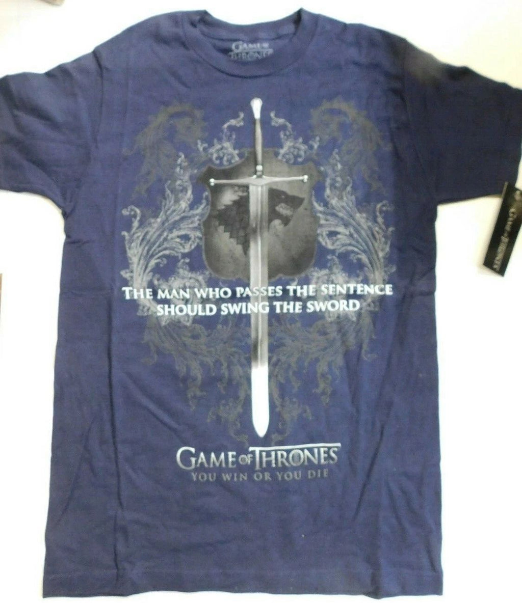 HBO T.V. SERIES GAME OF THRONES MENS T- SHIRT-SMALL-YOU WIN OR DIE Unisex
