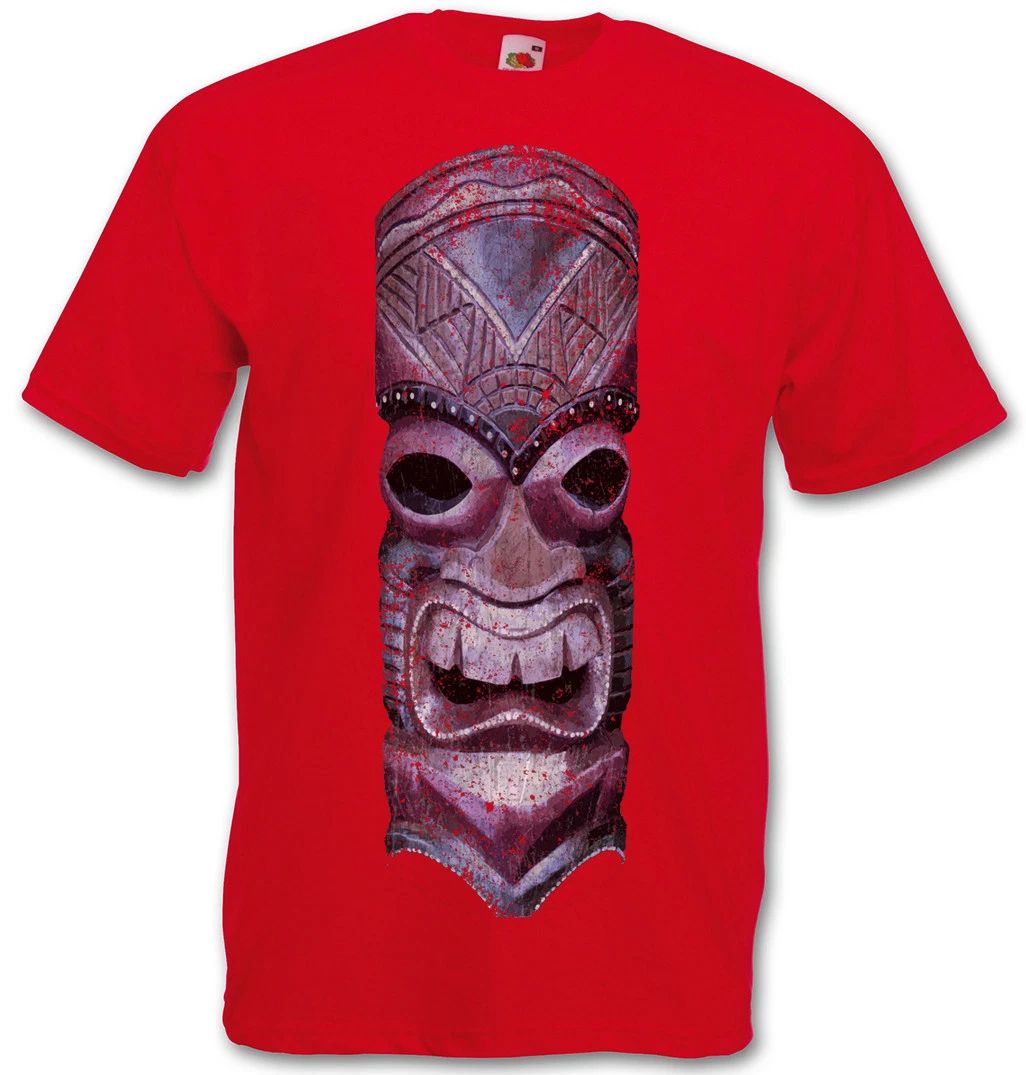 TIKI HEAD III - Hawaii Tattoo Rockabilly Custom Psychobilly Skull Shirt Unisex