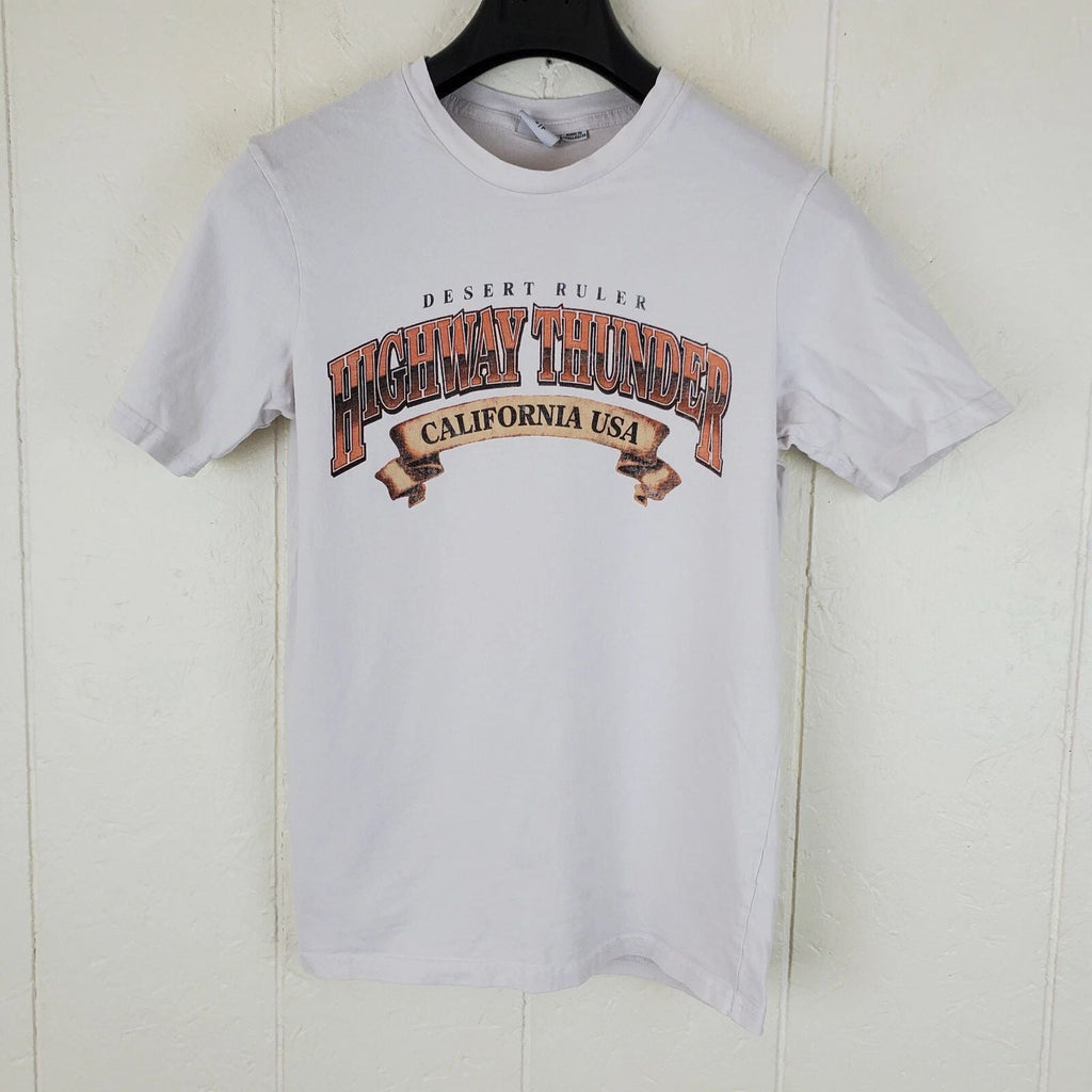 T Bar x Cotton On Shirt Mens Small White Graphic Crew Neck Short Sleeve Stretch Unisex