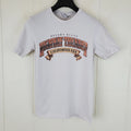 T Bar x Cotton On Shirt Mens Small White Graphic Crew Neck Short Sleeve Stretch Unisex