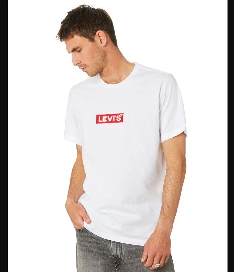 Levi's Relaxed Graphic Boxtab Mens Tee White XL Unisex