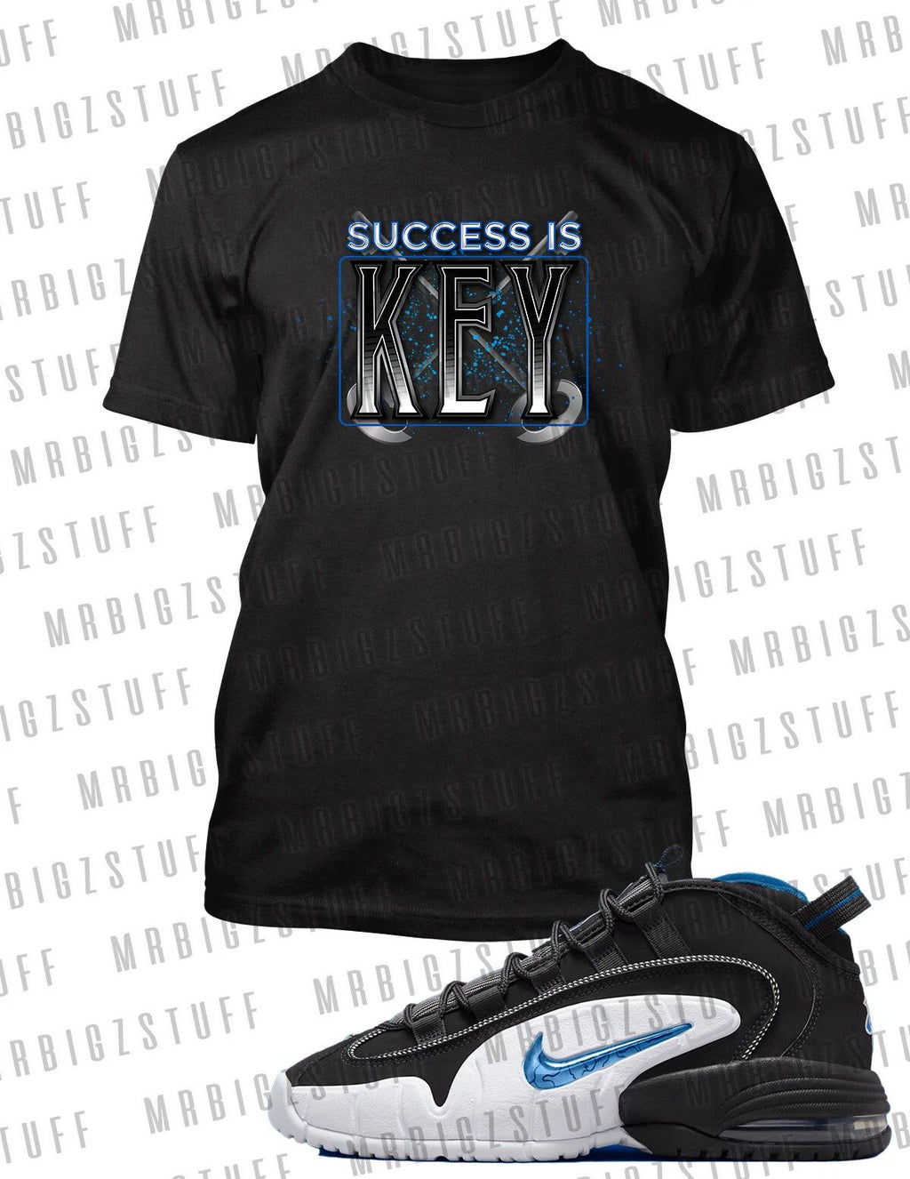 Air Max Penny Orlando Sneaker Success is Key Graphic Tee Shirt Big & Tall Small Unisex