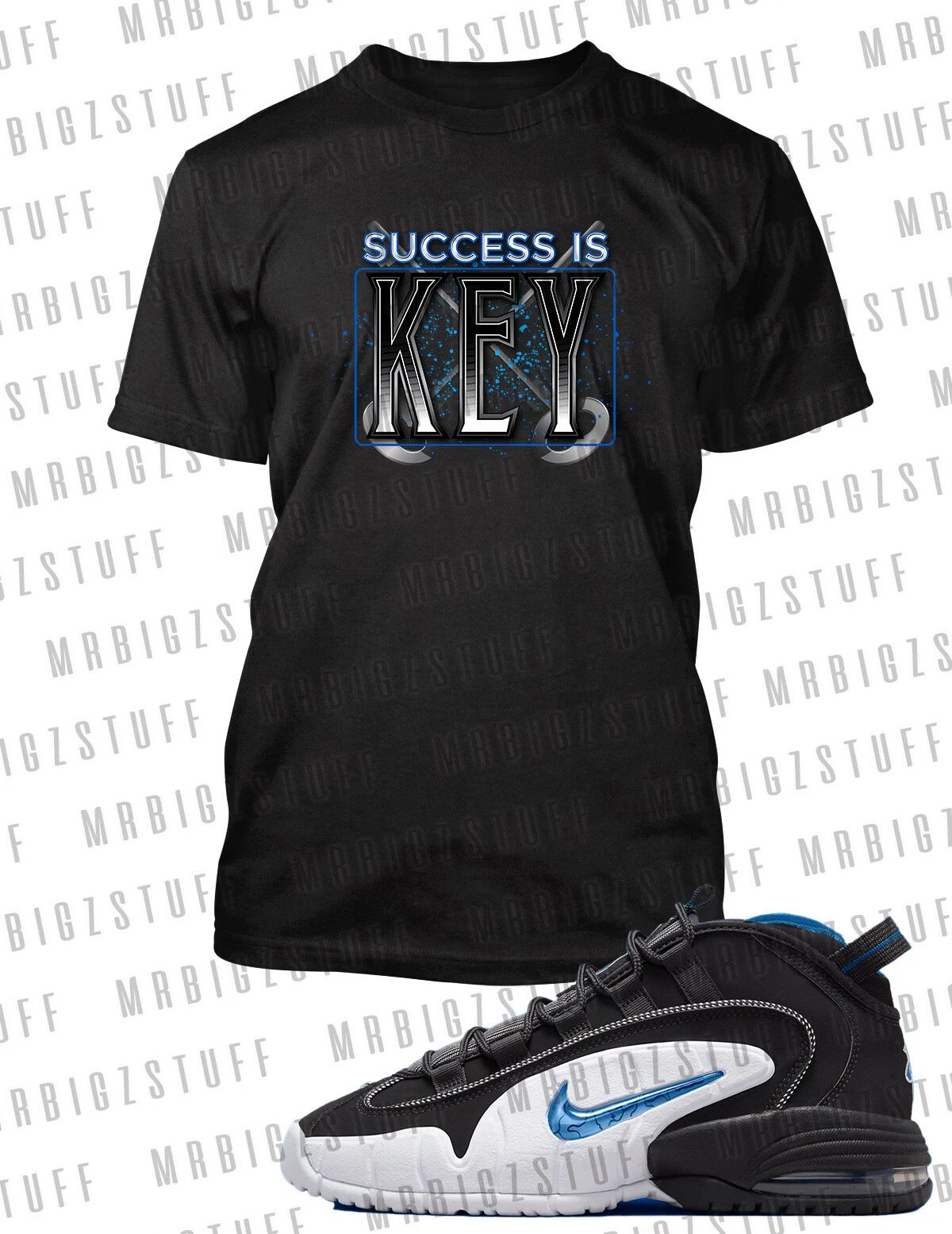 Air Max Penny Orlando Sneaker Success is Key Graphic Tee Shirt Big & Tall Small Unisex