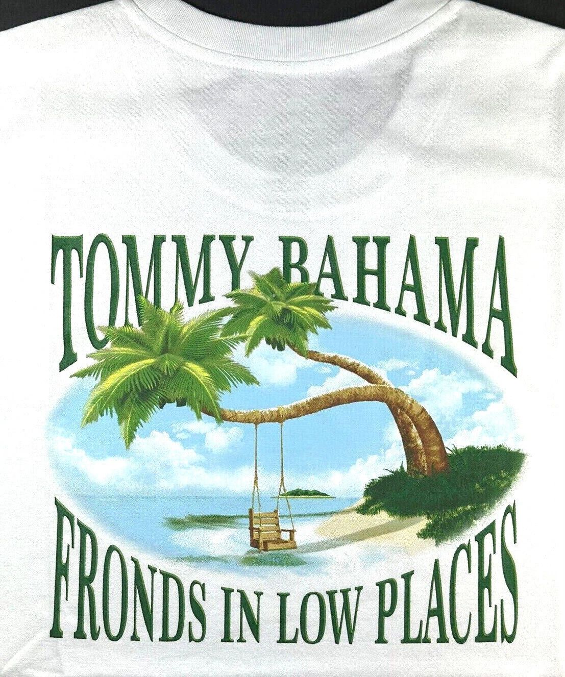 Tommy Bahama Men's T Shirt / Fronds In Low Places / WHITE / Cotton / Reg $54 Unisex