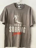 Gray Men's Size L unisex short sleeve graphic THIS IS MY SURF SHIRT Unisex