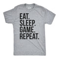 Mens Eat Sleep Game Repeat Funny Shirts Nerdy Gamer Tees Vintage Novelty T shirt Unisex
