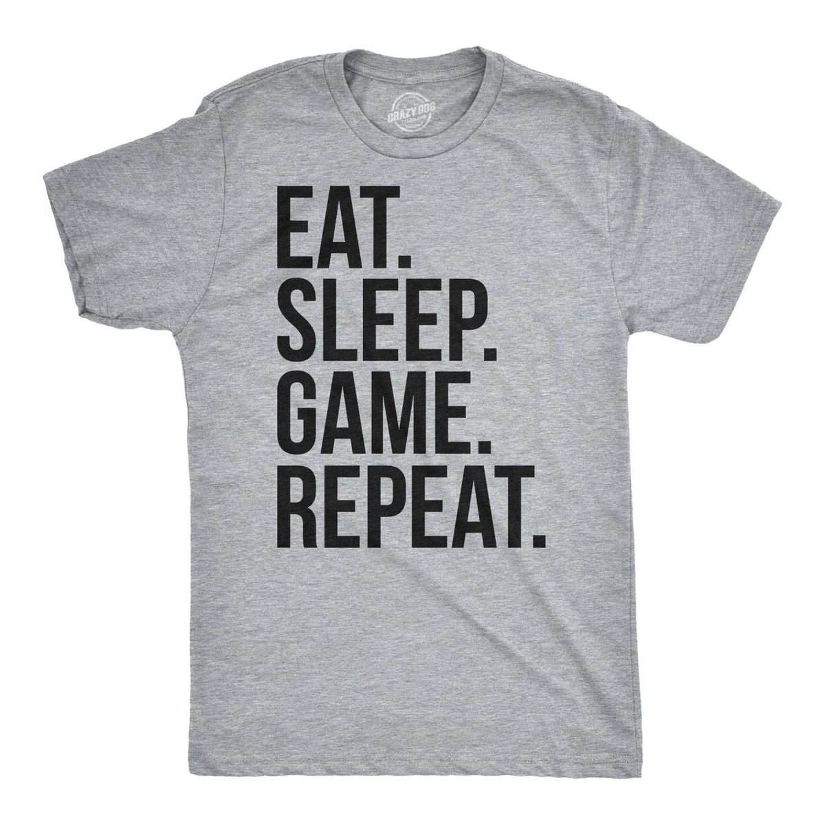 Mens Eat Sleep Game Repeat Funny Shirts Nerdy Gamer Tees Vintage Novelty T shirt Unisex