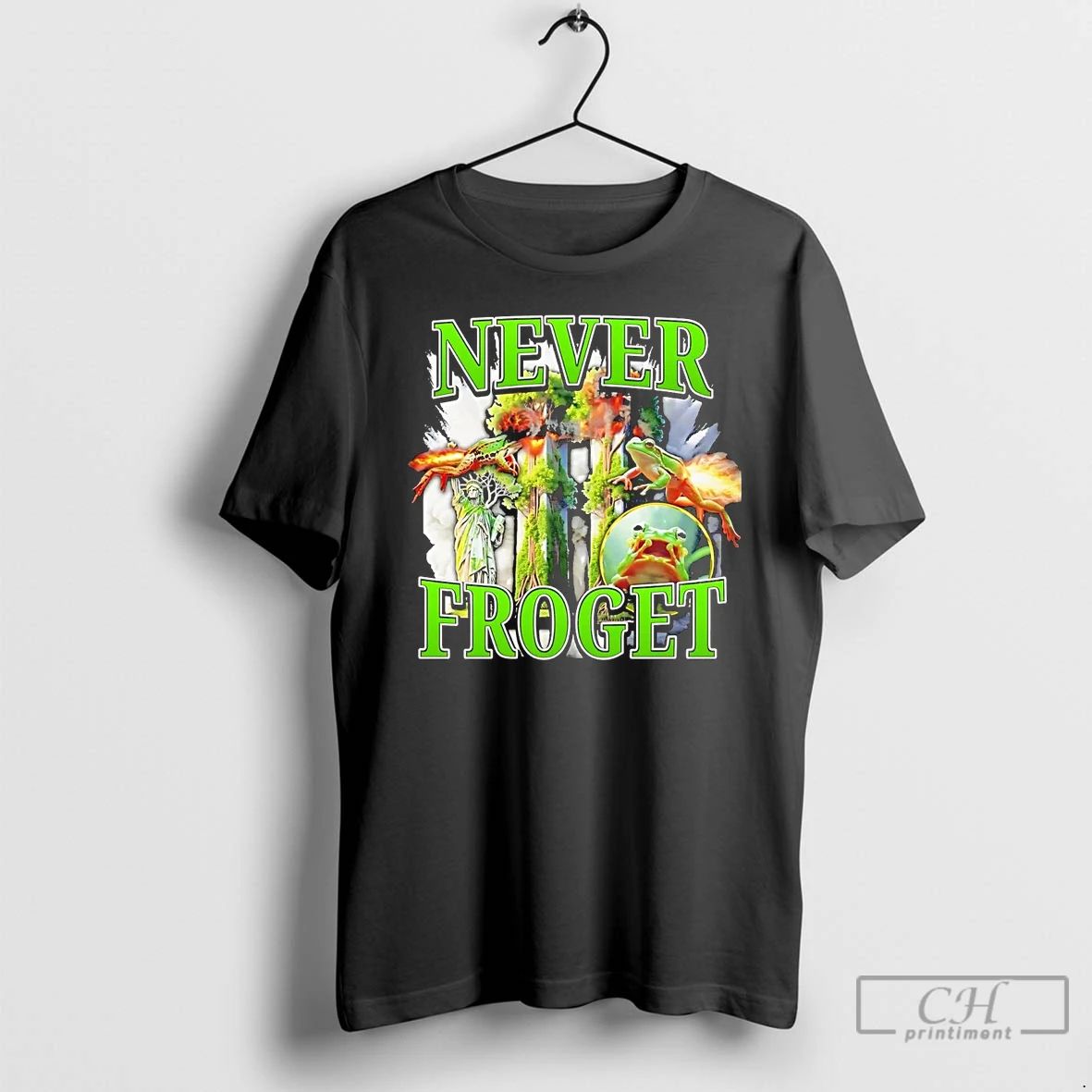 Classic Never Froget Frog Forest T Shirts Unisex