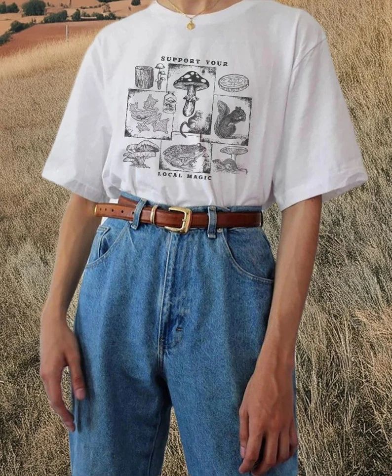 Vintage Look Magical Nature Comfort Tee Aesthetic Gift Unisex