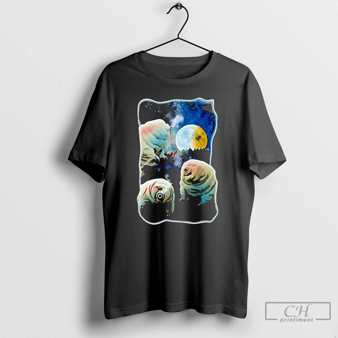 Premium Tardigrades Howling At Moon Tardigrade Lovers Funny Christmas T Shirts Unisex