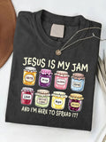 Jesus Is My Jam | Funny Christian Mason Jar Graphic Tee Unisex