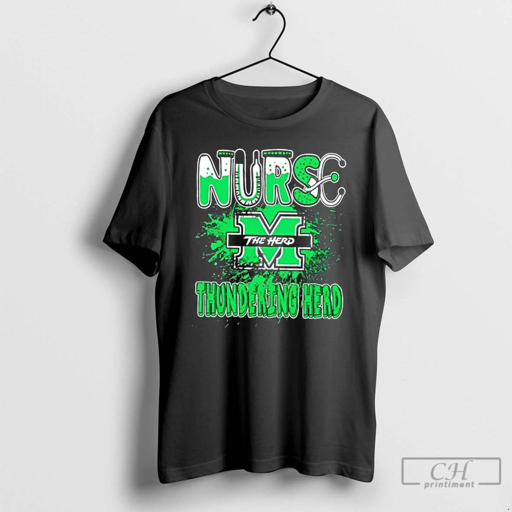 Classic Nurse X Marshall Thundering Herd Football T Shirts Unisex
