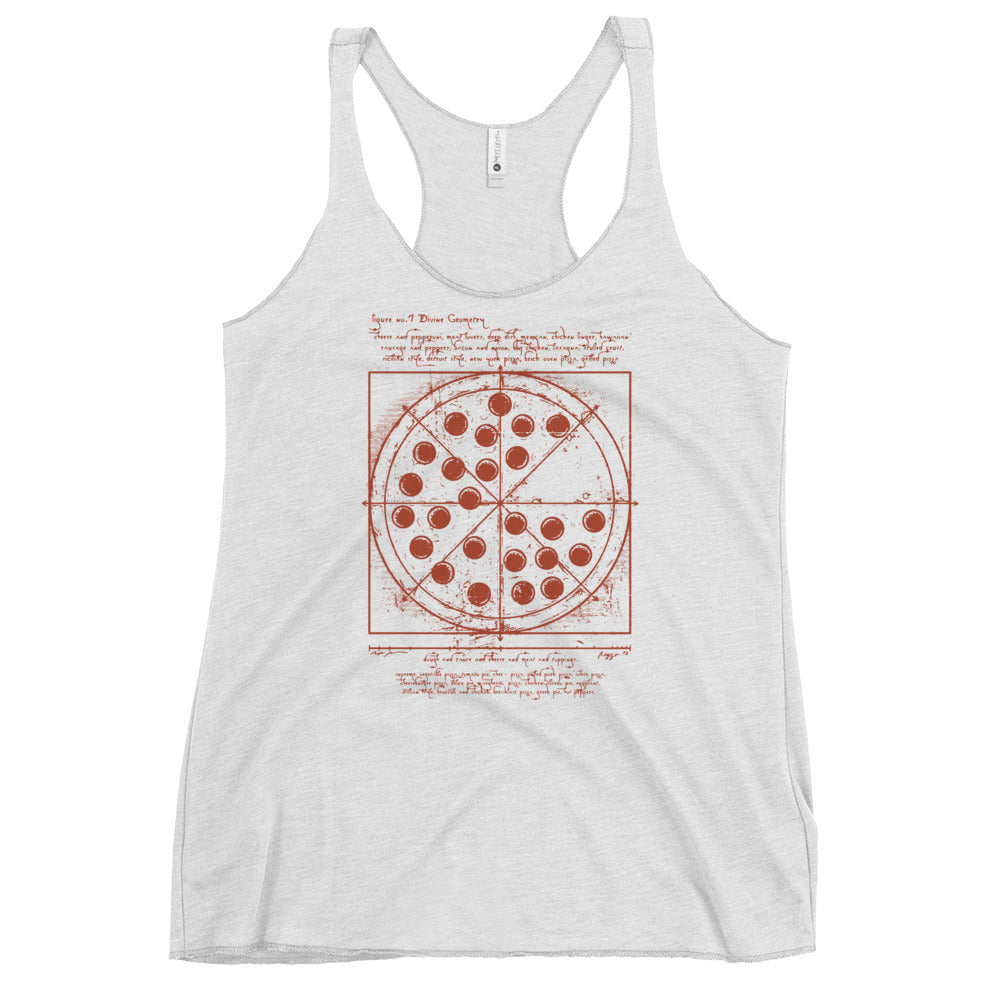 Vitruvian Pizza Women's Racerback Tank