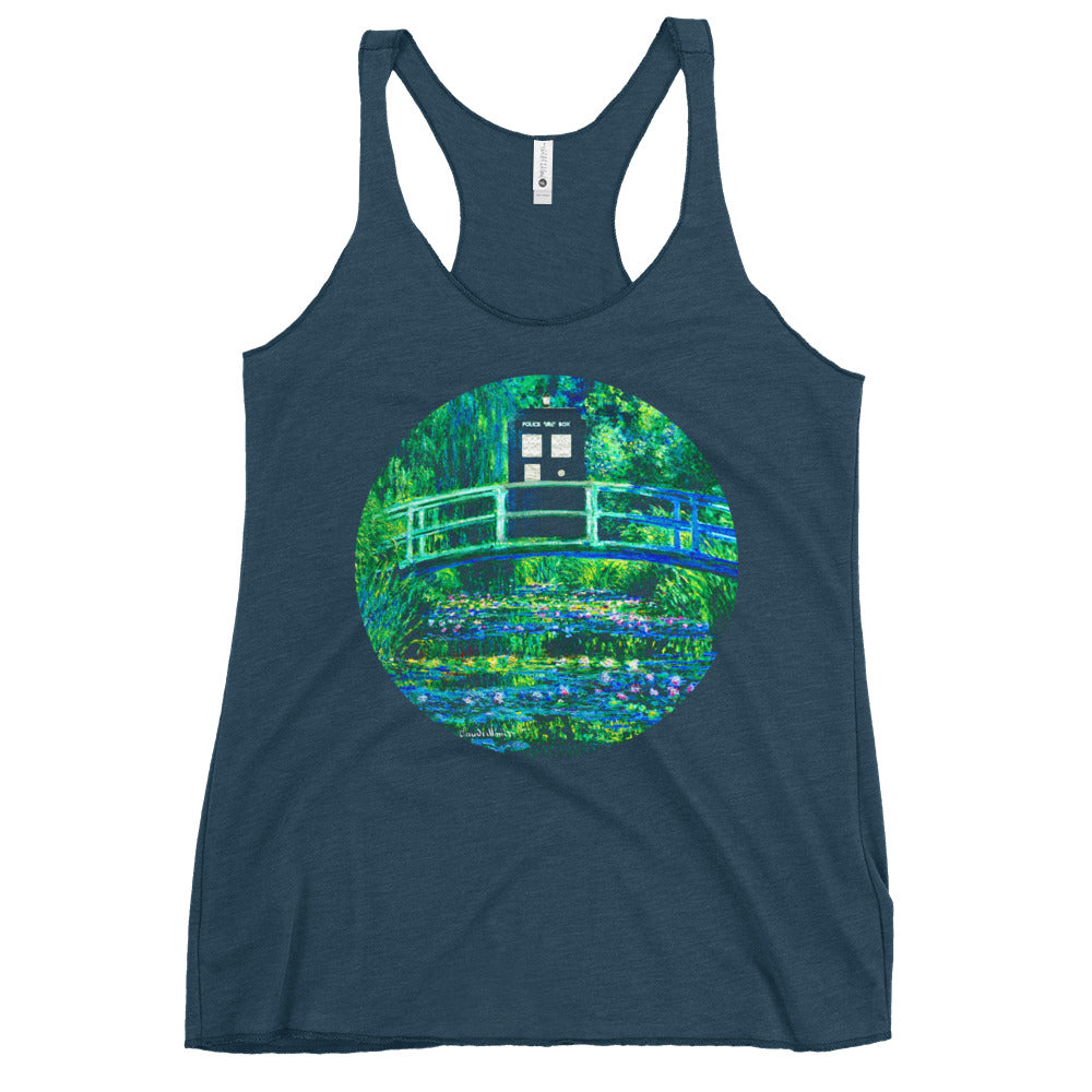 Water Lilies Police Box Women's Racerback Tank