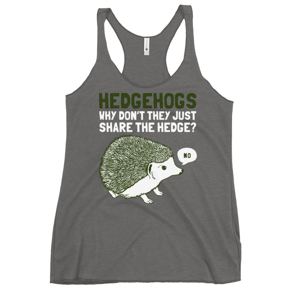 Hedgehogs Can't Share Women's Racerback Tank