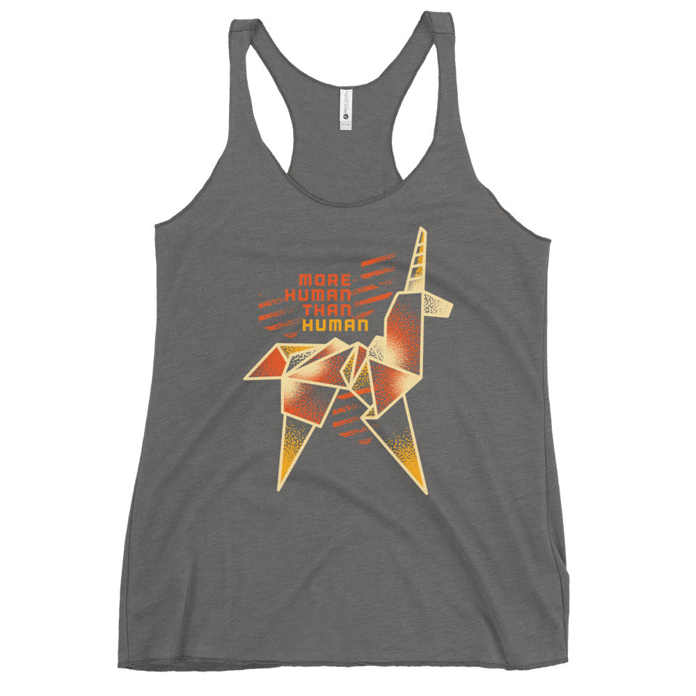 More Human Than Human Women's Racerback Tank