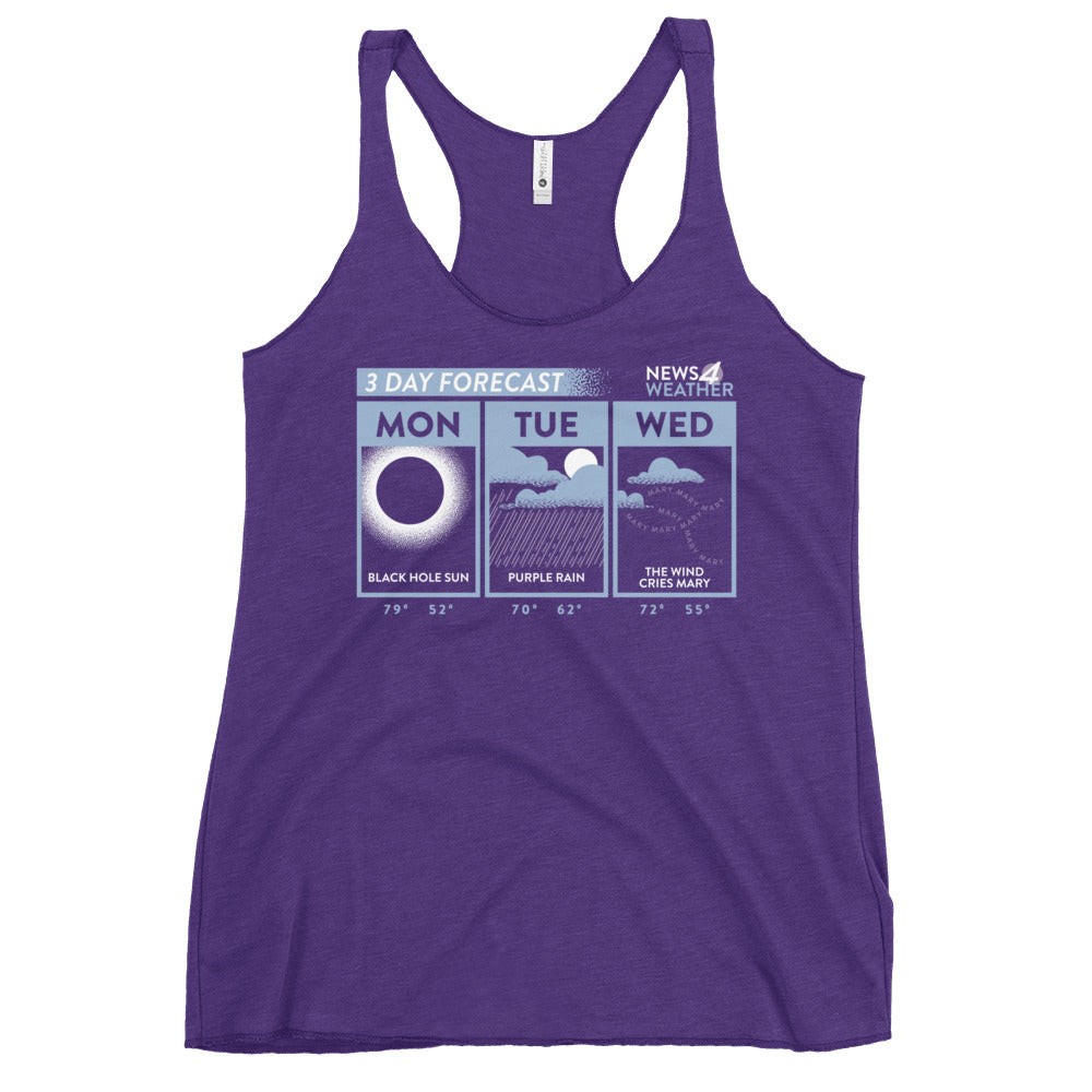 3 Day Forecast Women's Racerback Tank