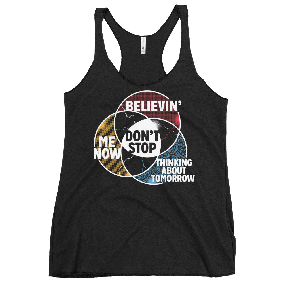 Don't Stop Venn Diagram Women's Racerback Tank