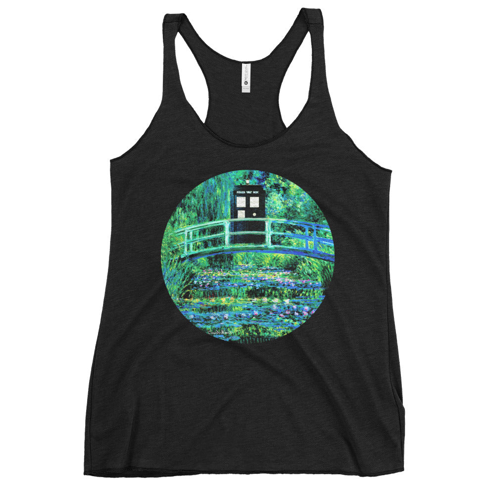 Water Lilies Police Box Women's Racerback Tank