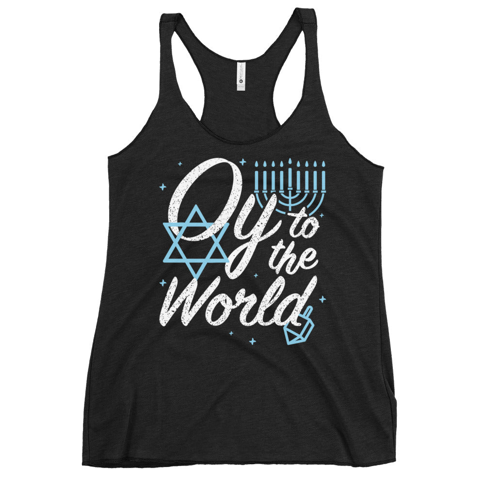 Oy To The World Women's Racerback Tank
