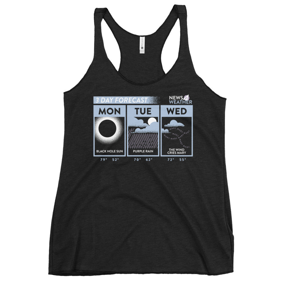 3 Day Forecast Women's Racerback Tank