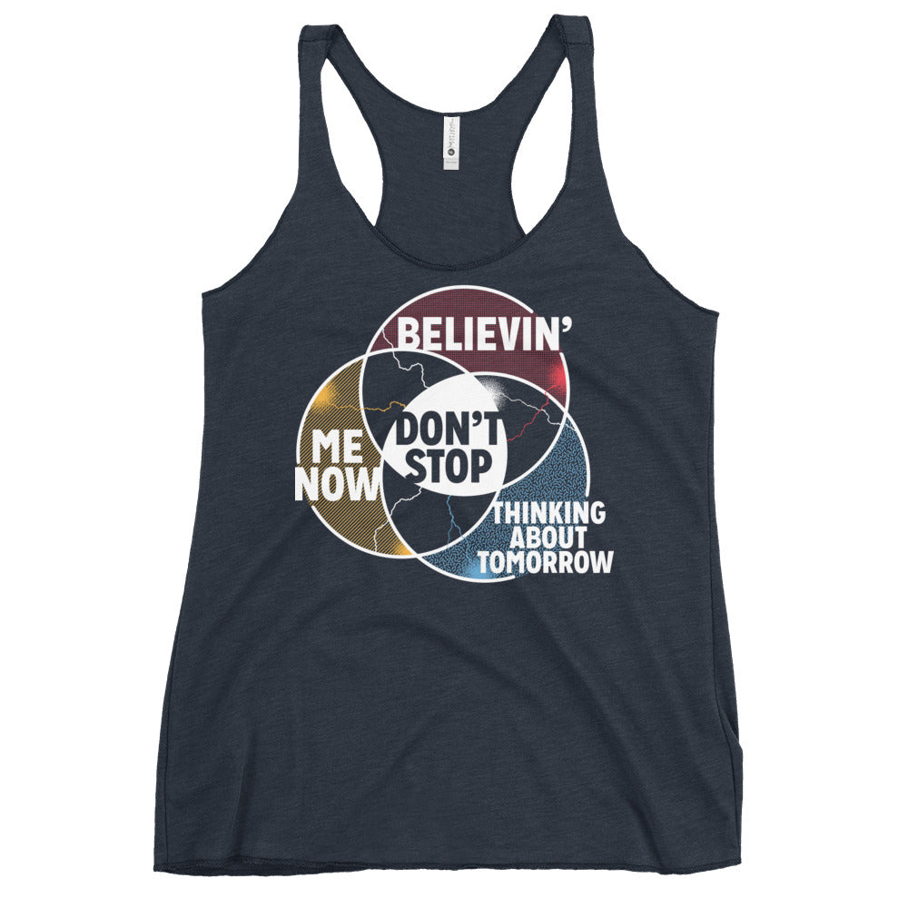 Don't Stop Venn Diagram Women's Racerback Tank