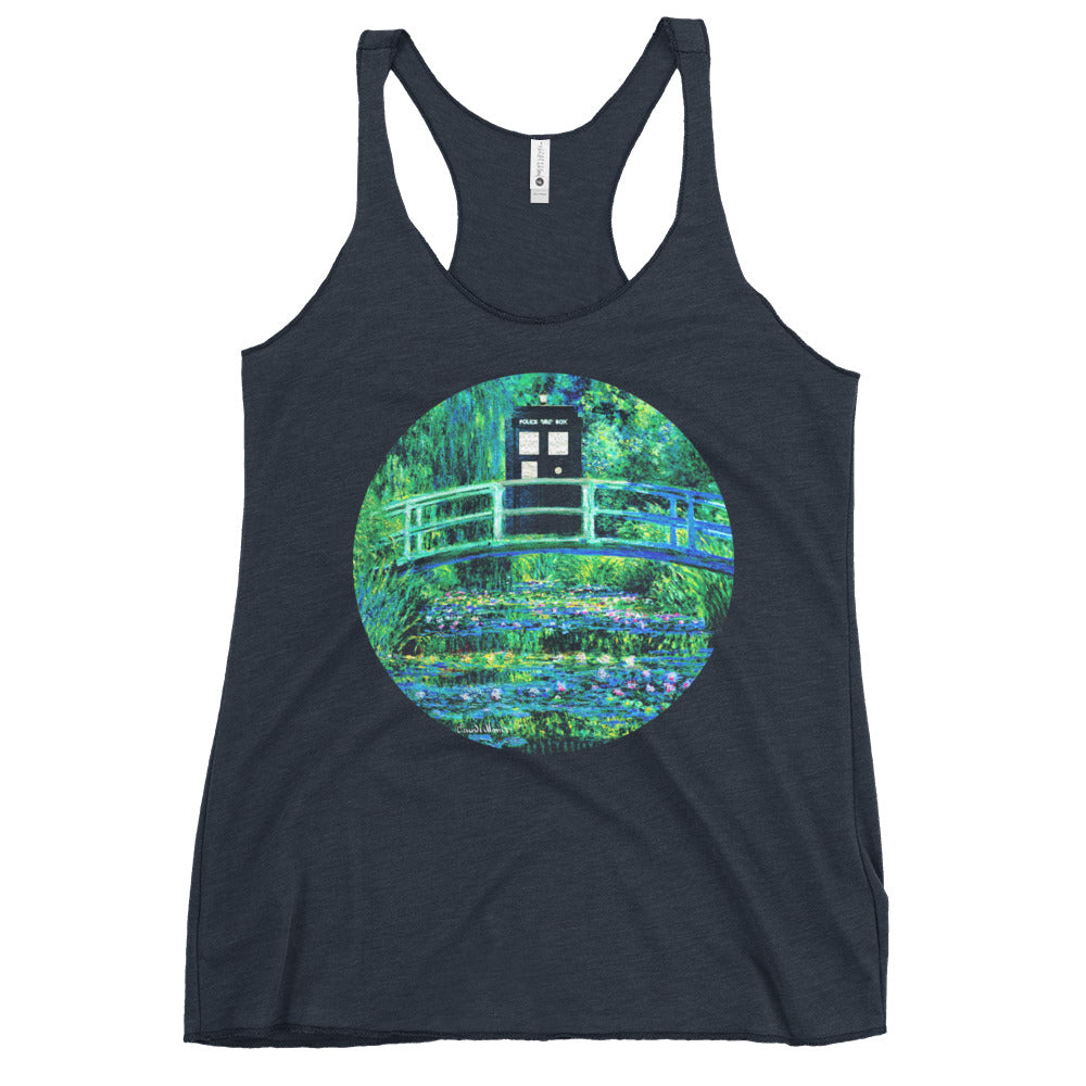 Water Lilies Police Box Women's Racerback Tank