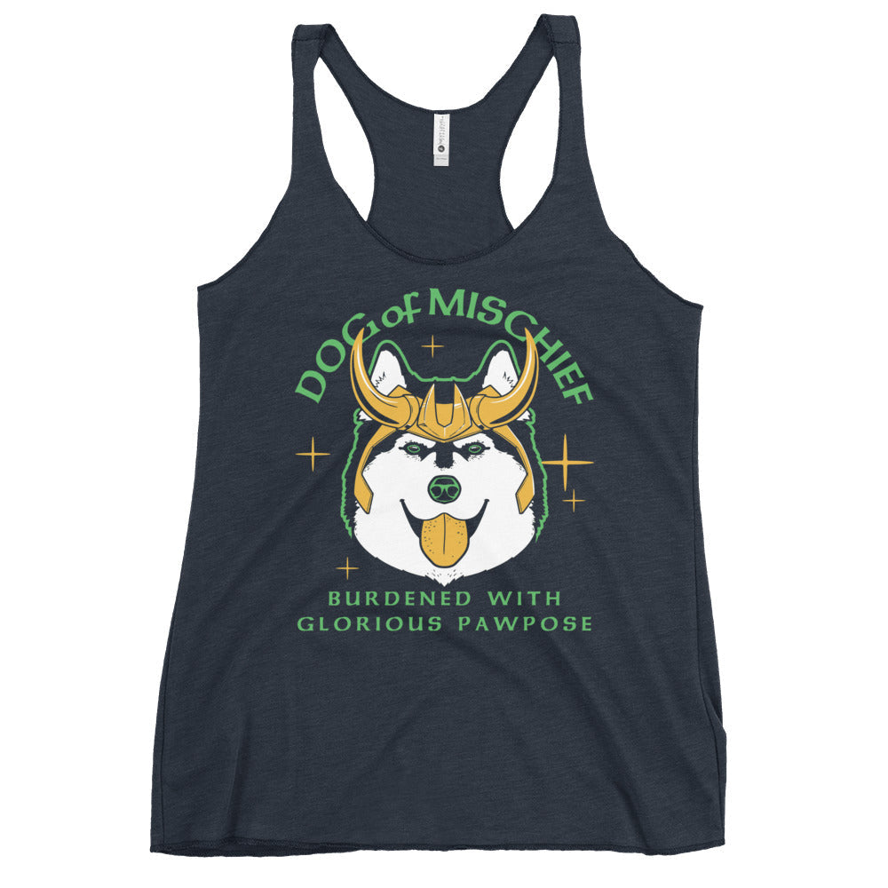 Dog Of Mischief Women's Racerback Tank