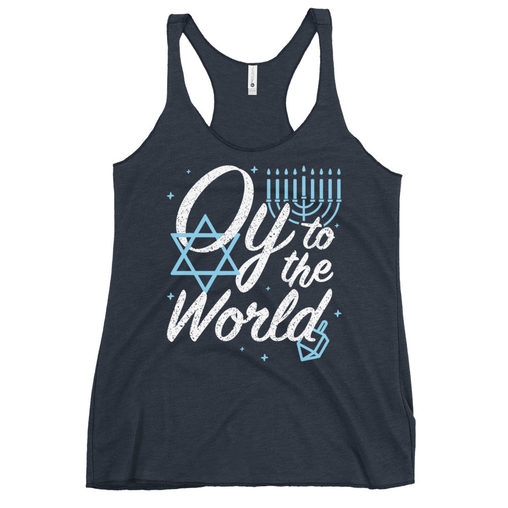 Oy To The World Women's Racerback Tank