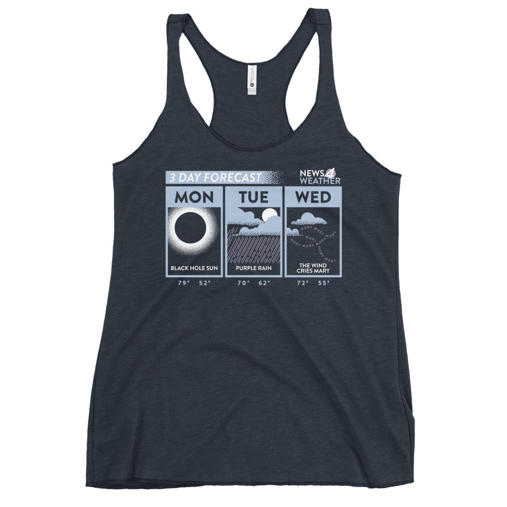 3 Day Forecast Women's Racerback Tank