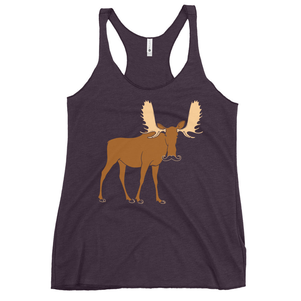Moosestache Women's Racerback Tank