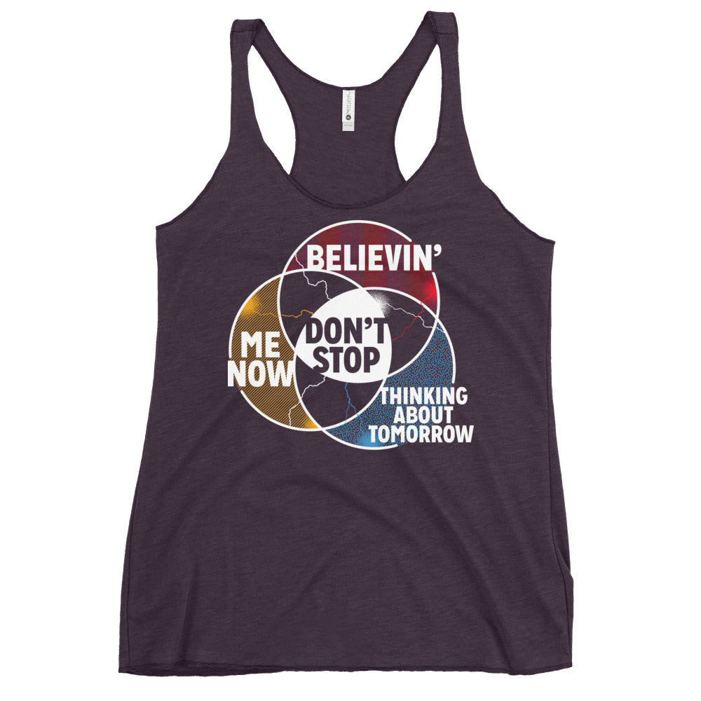 Don't Stop Venn Diagram Women's Racerback Tank
