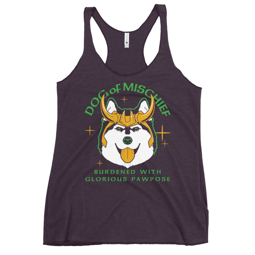 Dog Of Mischief Women's Racerback Tank