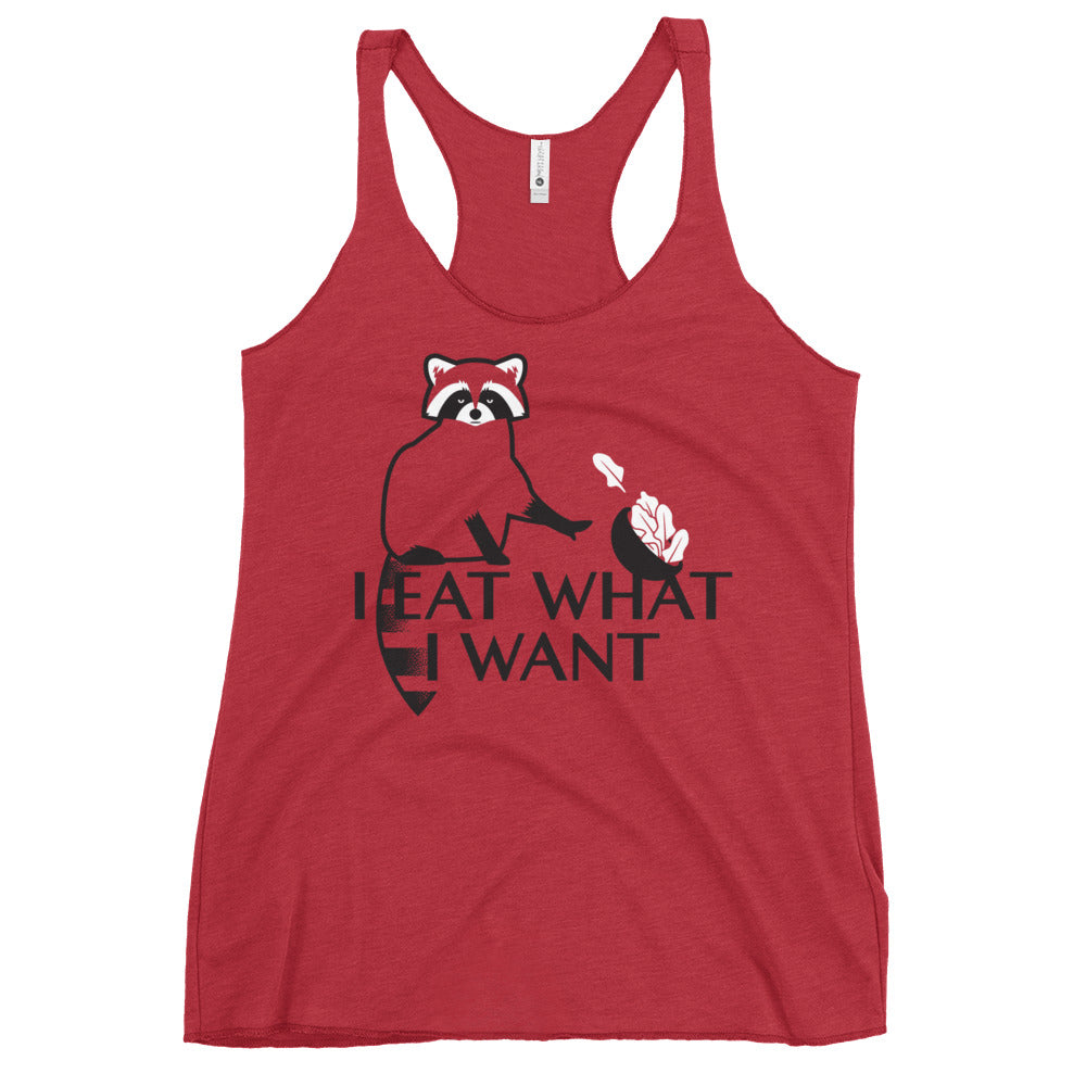 I Eat What I Want Women's Racerback Tank