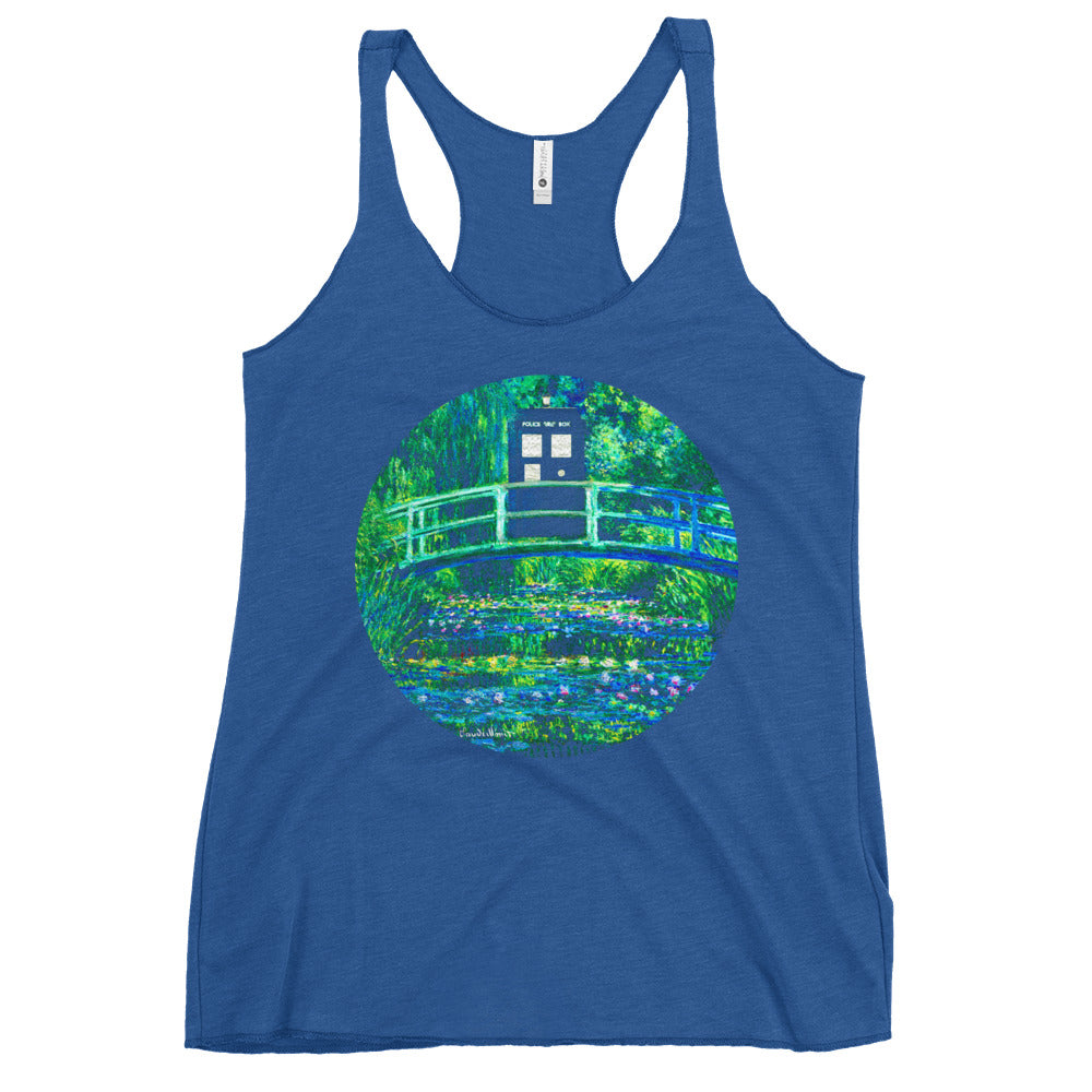 Water Lilies Police Box Women's Racerback Tank