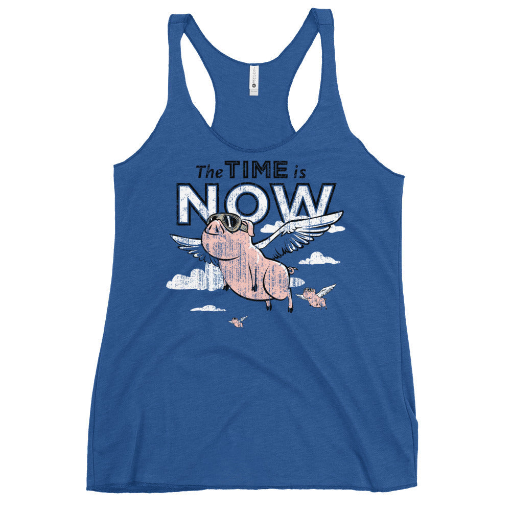 The Time Is Now Women's Racerback Tank