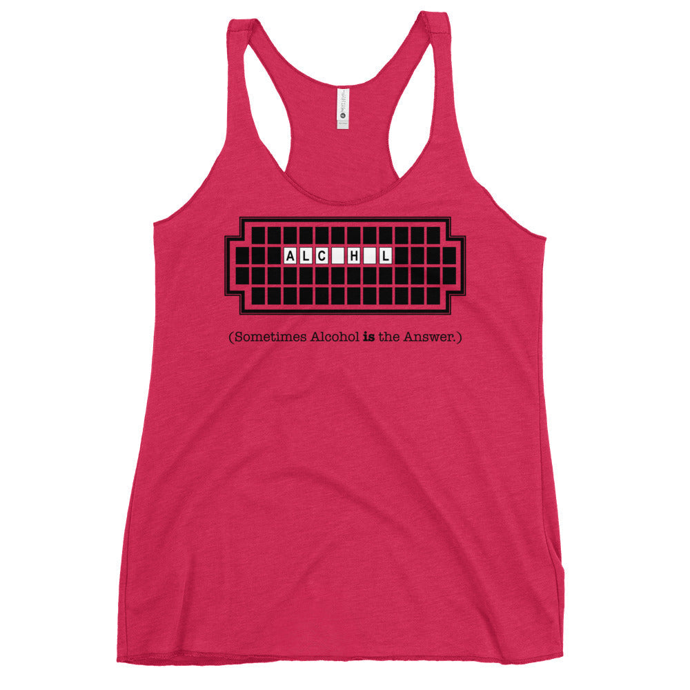 Alcohol Is The Answer Women's Racerback Tank