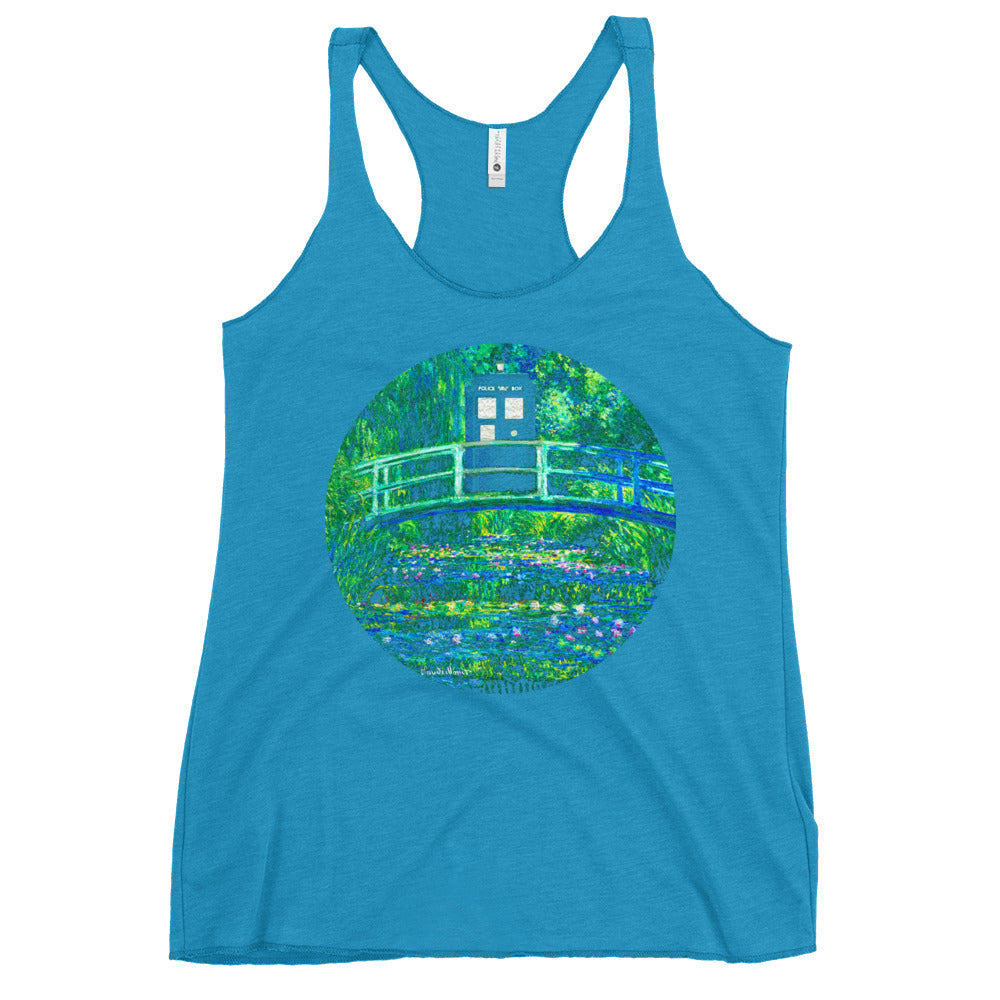 Water Lilies Police Box Women's Racerback Tank