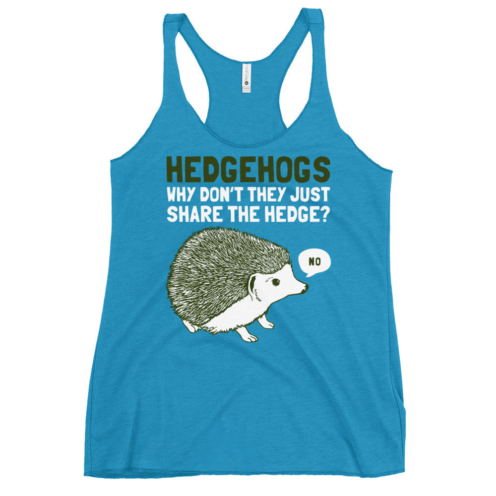 Hedgehogs Can't Share Women's Racerback Tank