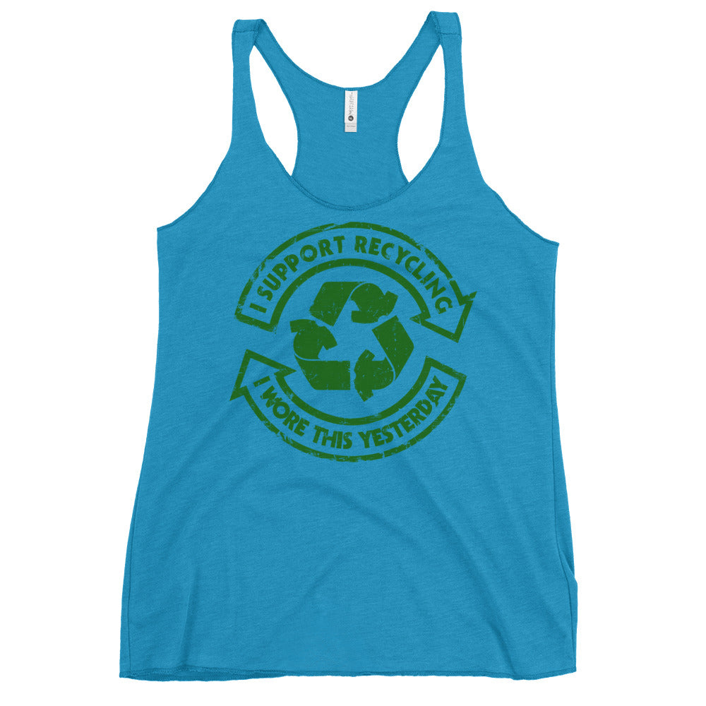 I Support Recycling Women's Racerback Tank